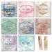 CRASPIRE CRASPIRE 80 Pcs Lip Balm Stickers 8 Styles Lip Balm Stickers Homemade Lip Balm Stickers Waterproof Square Pattern Lip Balm Stickers Lip Balm Containers