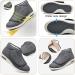 DHIJUPNG Ultra-Light Arch Support Sneakers Black Men 9/Women 10 - Orthopedic Wide Feet Swollen Shoes for Diabetic Recovery and Walking Comfort - Buy Online on GoSupps.com