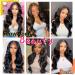 ScentW V Part Body Wave Synthetic Wig 24inch Black Hair - U Part Upgrade, Glueless Clip-In Half Wig for Women - No Leave Out Thin Part - V Shape Wigs 1B 24 - Buy Online on GoSupps.com