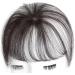 Bangs Hair Human Hair Bangs with Top Piece Clip in Seamless Topper&Fringe Extension 3D Natural Fringe Clip in Bangs Brazilian Non-remy Hair Pieces for Women Bangs Hair Clip(Black) - Buy Online on GoSupps.com