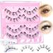 Magnetic Eyelashes Natural Wispy Lashes No Glue Need Magnetic Eyelashes With Applicator Without Eyeliner Manga Lashes 2 Pairs Magnetic False Eyelashes Kit Durable Easy to Wear Fake Eye Lashes Magnetic Eyelashes -1
