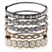 Teenitor Rhinestone Beaded Elastic Headband  Fashionable Handmade Crystal Beaded Elastic hairbands Lady Women Girls Hair Jewelry Accessories  20-26.8  5 Pieces