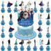 37 Pieces Cake Topper Themed Party Supplies Cupcakes Kids Birthday Decorations Snow Princess Cake Decorations for Cartoon Party Supplies Decor