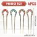 COMNICO 4 Pieces Hair Pins Metal U-Shaped Hair Forks Vintage Updo Hair Sticks with Rhinestone 2 Prong Bun French Hairpins Hairstyle Chignon Accessories for Women Girls Fine Thick & Long Hair Styling - Buy Online on GoSupps.com
