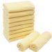 Zollner 10 Set Seif towels in 30x30 cm - suction -strong and soft washcloths in yellow - with a practical hanger - washable up to 60 C - cotton - hotel quality 10x soap cloth yellow