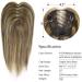 10 Inch Real Human Hair Topper for Thinning Hair Women - Medium Brown with Warm Highlights - Buy Online on GoSupps.com