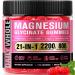 Magnesium Glycinate Gummies 21 in 1 2200MG Magnesium Complex with Glycinate Malate & Vitamin B12 High Absorption&Advanced Supplement Third-Party Tested 120 Gummies