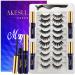 Magnetic Eyelashes Natural Look with Eyeliner Kit 10 Pairs - AkesuLash Magnetic Lashes - 4 Tube of Magnetic Eyeliner for Reusable Magnetic Eyelash Kit Cat-eye B:10 Pairs + 4 Tube