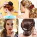 4 Vintage Birds Nest Hair Clips - Geometric Ponytail Holders | Expandable Large Hair Loops for Women and Girls - Buy Online on GoSupps.com