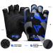 RDX Gym Weight Lifting Gloves - Anti Slip, Padded Palm Protection - Men Women Half Finger Fitness Workout Equipment (Blue, Medium) - Buy Online on GoSupps.com