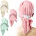 3 Pack Microfiber Hair Towel Absorbent Wrap Towel Hair Towel Turban Large Quick Hair Dry Towel Bath Head Towel Head Wrap Hair Drying Towel for Women Men Long Hair Curly Hair Shower Pink Green White
