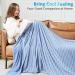 Guohaoi Cooling Blanket (King Size 90 x 108) - Oeko-Tex Certified Cool Fiber for Night Sweats - Breathable & Hypo-Allergenic - Blue - Buy Online on GoSupps.com