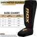RDX Shin Guards Kickboxing Muay Thai | SATRA Approved MMA Leg Instep Pads | Sparring Training Gear for Martial Arts Boxing | Elasticated Protector for Karate BJJ Taekwondo | Men Women Black Medium - Buy Online on GoSupps.com