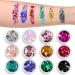 AOOWU 12 Colors Chunky Glitter Sequins for Nail & Festival Art - Holographic Cosmetic Powder for Face, Body, Eyes, Hair & DIY (08) - Buy Online on GoSupps.com