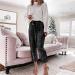 Duohropke Women's High Waist Glitter Sequins Pants - Sexy Elegant Loose Long Party Pants in Black - Buy Online on GoSupps.com