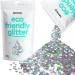 Hemway eco Friendly Biodegable Glitter 100g / 3.5 ounces Bio Cosmetic Safe Sparkle vegan for the face eyeshadow body hair nail and festival - 1/8 "0.125" 3mm - silver holographic