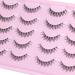 10 Pairs of Natural Wispy Manga False Eyelashes - Asian Korean Manhua Strip Lashes - Buy Online on GoSupps.com