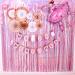 Braveshine Pink Glitter Tinsel Foil Fringe Curtains - 2 Pcs 3.2x8.2 ft for Princess Party Decor - Buy Online on GoSupps.com