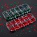 TecUnite 4000-Piece Glass Flatback Gemstone Set with Tweezer and Picking Pen - Peacock Green and Red Rhinestones for Nail and Face Art - Buy Online on GoSupps.com
