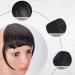 NICENEEDED Natural Black Hair Clip in Curved Bangs Fluffy Faux Fringe with Temples Hairpiece Flat Neat Clip on Bangs Hair Extension for Women and Girls Daily Wear - Buy Online on GoSupps.com