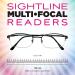Buy Sightline 6002 Progressive Multi-Focus Reading Glasses - Lightweight Semi-Rimless Gunmetal - Magnification 1.50 | International Shipping Available - Buy Online on GoSupps.com