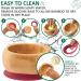 Eco Rascals Natural Bamboo Baby/Toddler Bowl & Spoon Set | Suction Base | BPA Free (Red) | Weaning Feeding Set - Buy Online on GoSupps.com