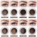 ALLROSE Eyebrow Stamp and Stencil Kit - 20 Brow Stencils, Waterproof Brow Trio with Sponge Applicator - Black/Brown - Buy Online on GoSupps.com
