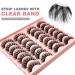 Royaomis Clear Band Fluffy Lashes | C/B Curl Mink Eyelashes | Natural Wispies | 14 Pairs Faux Mink Eyelashes Pack - Buy Online on GoSupps.com