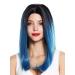 Buy WIG ME UP 1362-4330/2913 Long Straight Ombre Black Blue Ladies Wig - International Shipping Available - Buy Online on GoSupps.com