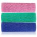 3 Pcs African Exfoliating Net, African Long Bath Net Sponge, Exfoliating Mesh Washcloth Body Scrubber Back Scrubber Skin Smoother, Bath Sponges for Daily Use (Blue, Pink, Green)