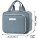 Narwey Full Size Toiletry Bag Women Large Makeup Organizer Travel Cosmetic Essentials Accessories (Greyish Blue) - Buy Online on GoSupps.com