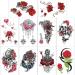 Qpout 20 Sheets Flower Temporary Tattoos for Women - Realistic Half Sleeve Rose Skull Butterfly Fake Tattoos Stickers for Adults & Girls - Buy Online on GoSupps.com