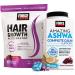 FORCE FACTOR Hair Growth Accelerator Soft Chews Lustriva & Biotin to Promote Thicker Stronger Fuller Hair Hair Growth Vitamins for Women + Amazing Ashwa Complete Calm with KSM-66 Ashwagandha