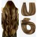 Hotlulana tape extensions real hair balayage chocolate brown to caramel blonde (#4/4/27) Extensions Real hair 18 inch/45cm 40g Invisible 100% natural skin weft tape in extensions real hair 20PCs.#4/4/27 Balayage chocolate brown to caramel blonde 45cm-18 i