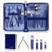 Manicure Set Nail Clippers Pedicure Kit -26 Pieces Stainless Steel Siyaluens Manicure Kit, Professional Grooming Kits Fingernail Clippers, Nail Clippers Sets Suitable for Travel Manicure Kit(Blue)