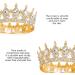 Queen Crown Rhinestone Wedding Tiara - Gold & White Costume Party Accessories | Princess Birthday & Bridal Crowns - Buy Online on GoSupps.com