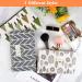 Anruyi 3-Piece Canvas Cosmetic Bag Set | Small Multifunctional Makeup Pouches with Zipper | Ideal for Keys Coins & Beauty Essentials | 20x14cm - Buy Online on GoSupps.com