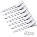 Mbsomnus 80pcs Hair Clips for Styling 2.2 Inch Pin Curl Clips Sectioning Hair Clips Metal Hairdressing Clips Silver Alligator Curl Clips Duckbill Hair Roller Clips No Crease for Women Girls Silver-80pcs