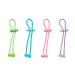Pulleez Sliding Ponytail Holder  Set of 4 - Acrylic Charms - Lime/Sky/Pink/Lavender Elastic Hair Ties