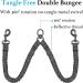 iYoShop Dual Dog Leash - 360 Swivel, No Tangle, Shock Absorbing Bungee - Medium/Large Black - Buy Online on GoSupps.com