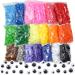 TOAOB 1900pcs 1cm Assorted Pom Poms Multi Color Fuzzy Pompoms Balls Art Supplies with Wiggle Eyes for DIY Creative Crafts Decorations 1cm 1900