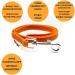 Twinkys Dog Style Tow Leash - 1m Rubberized 15mm Wide for Dogs up to 15kg - Hand Loop-Free Durable Made in Germany - Orange - Buy Online on GoSupps.com