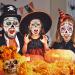 Day of the Dead Face Tattoos - 10 Sugar Skull Floral Designs for Halloween Party - Temporary Full Face Stickers for Adults & Kids - Buy Online on GoSupps.com