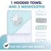 Mother's Choice Hooded Baby Towel with 5 Face Cloths | Lightweight Cotton Rich Absorbent Bath Towel for Newborn Boys and Girls | 75x75cm Cow Design - Buy Online on GoSupps.com