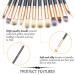 Qivange 12PCS Eye Makeup Brushes Set - Synthetic Hairs Eyeshadow, Eyebrow, Eyeliner Brushes for Concealer, Eye Shadow Blending - Black Rose Gold - Buy Online on GoSupps.com