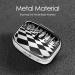 Black White Chess Checkerboard Pill Case | Cute Travel Pill Organizer | Small 2 Compartment Pill Box for Pocket & Purse - Buy Online on GoSupps.com