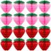 KAYNO 16 Pieces 6 Inch Strawberry Honeycomb Ball Tissue Paper Strawberry Ball Paper Strawberry Decoration for Strawberry Themed Birthday Party (Pink Red)