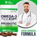 Omega-3 Fish Oil with Probiotics 1800mg Fish Oil 660mg EPA 450mg DHA Heart Brain & Gut Support 20 Billion CFU Lemon-Flavored Burpless Softgels Non-GMO Gluten-Free - Buy Online on GoSupps.com