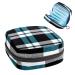 Women's bonds Storage pockets Stillpad holder black & blue Scottish plaid plaid Portable period kit pocket feminine product bag for women girls color1