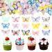 Alegre edible butterflies for cake 72 pieces of butterfly Tortendendeko edible muffin decoration birthday butterflies decorative cake dining paper tortendeco wedding butterflies cake decoration for babyparty butterflies 72 pieces